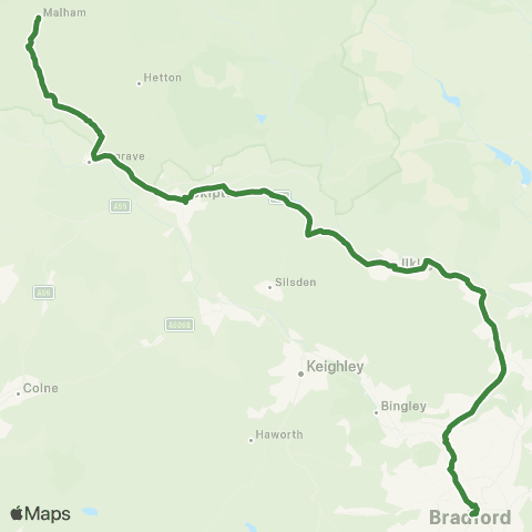 The Keighley Bus Company The Buck Inn - Bus Station Stand 1 map