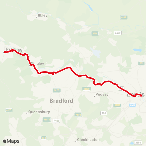 The Keighley Bus Company Keighley Bus Sta - Leeds Bus Sta Entrance map