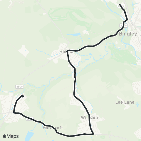 The Keighley Bus Company Parkside School - Bingley Grammar School map