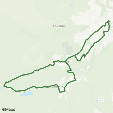 The Keighley Bus Company Keighley Bus Sta - Stanbury Main Street map