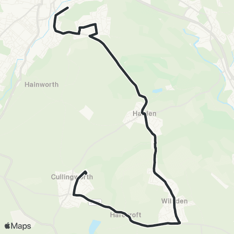 The Keighley Bus Company Parkside School - Parkwood St Alpha St map