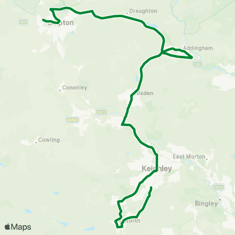 The Keighley Bus Company Craven College - Ingrow West Station map