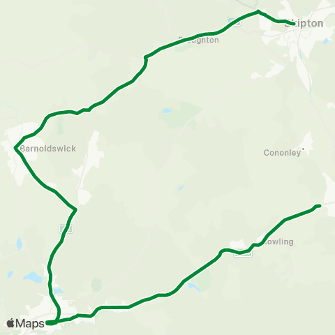 The Keighley Bus Company Craven College - Bridge End map