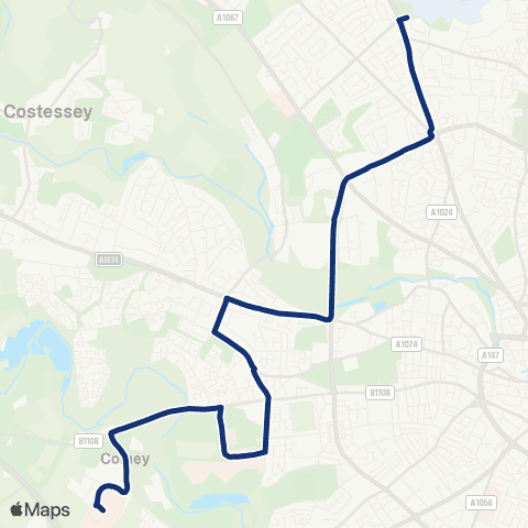 konectbus Airport Park & Ride - Forecourt map