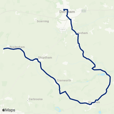 konectbus Hale Road - Market Place map