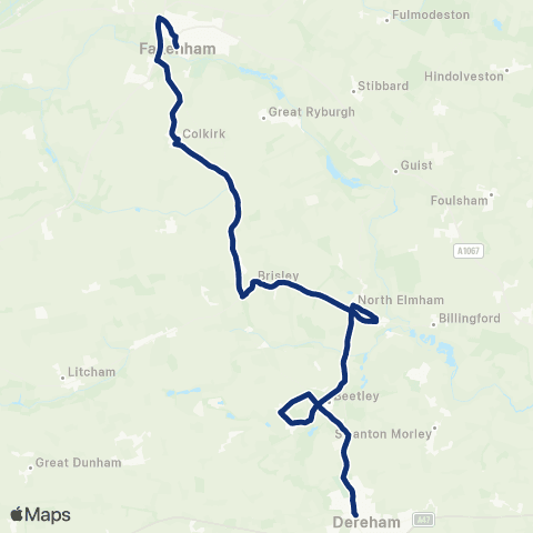 konectbus Oak Street - Market Place map