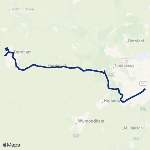konectbus Redfern Close - Bus Station map