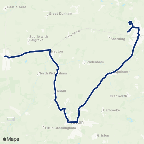konectbus Crown Hotel - Market Place map