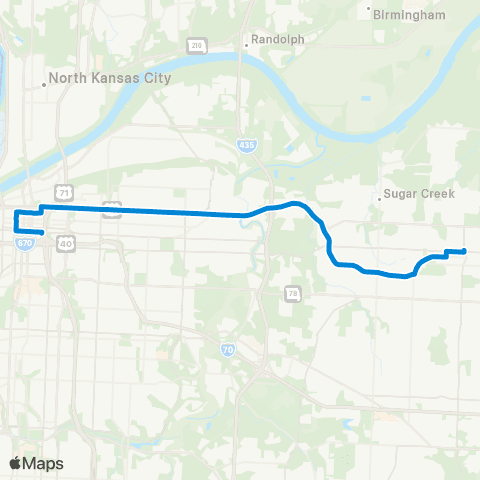 RideKC Independence map