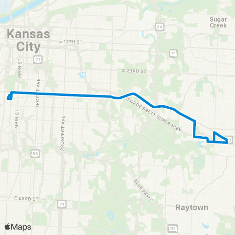 RideKC 31st Street map