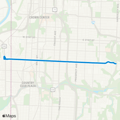 RideKC 39th Street map