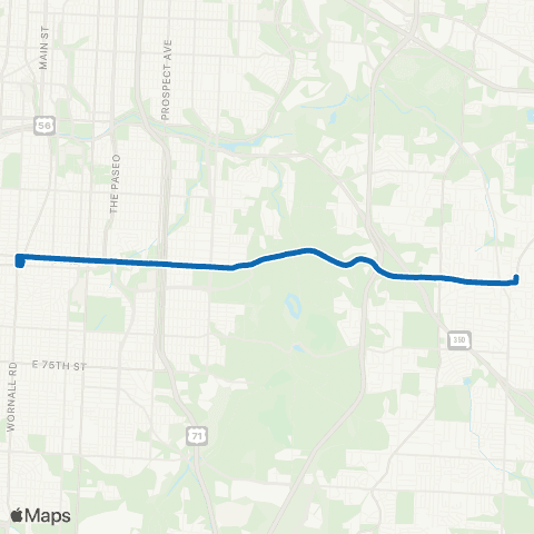 RideKC 63rd Street map