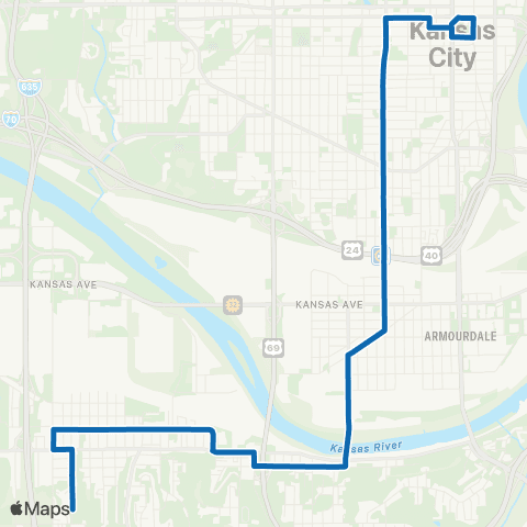 RideKC Argentine map
