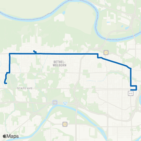 RideKC Quindaro-Leavenworth map