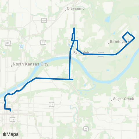 RideKC Front Street map