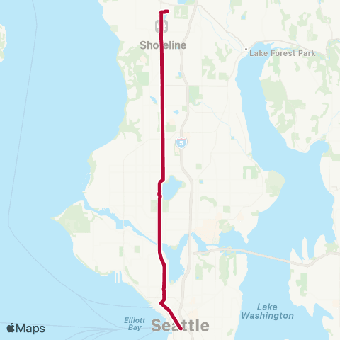 Metro Transit Aurora Village TC - Downtown Seattle map