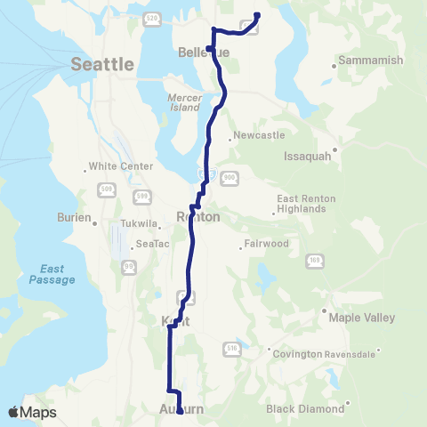 Sound Transit Auburn - Redmond map