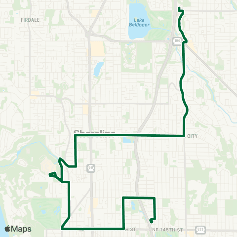 Metro Transit Shoreline S / 148 - Mountlake Ter Sta map