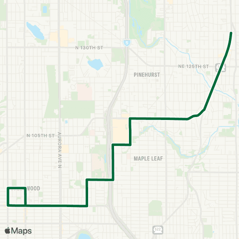 Metro Transit Lake City - Northgate - Greenwood map