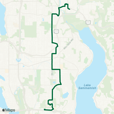 Metro Transit Eastgate P&R - Downtown Redmond Station map