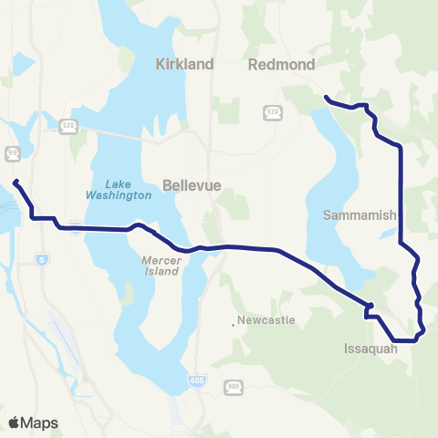 Sound Transit Issaquah - Seattle map