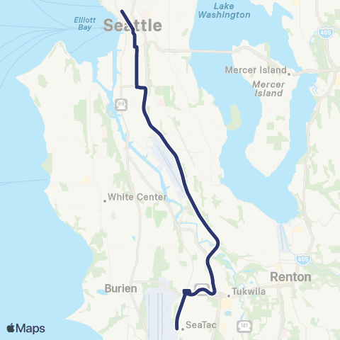 Sound Transit Seattle - SeaTac Airport map