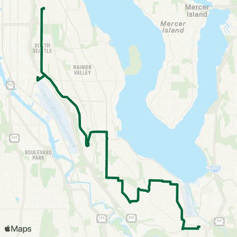 Metro Transit Renton Transit Center - Rainier Beach map