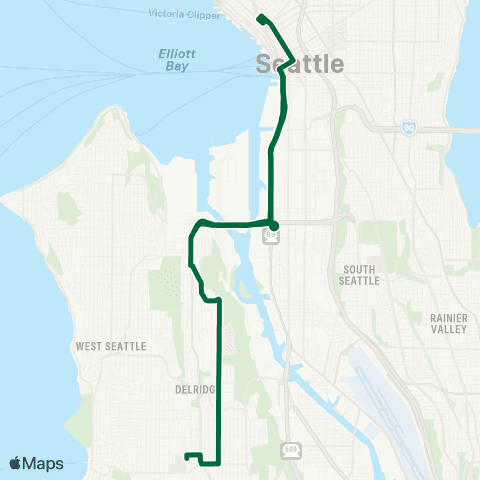 Metro Transit Westwood Vill - S Seattle Coll - Seattle map