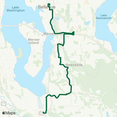 Metro Transit Bellevue TC-S Bellevue-Eastgate-Renton TC map
