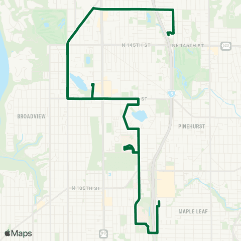 Metro Transit Shoreline S / 148th Sta - Northgate Sta map