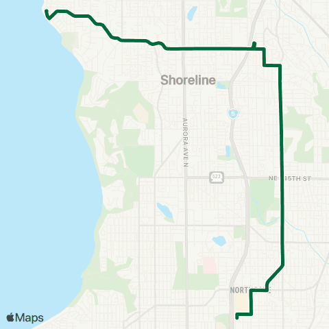 Metro Transit Richmond Beach - Shoreline N - Northgate map