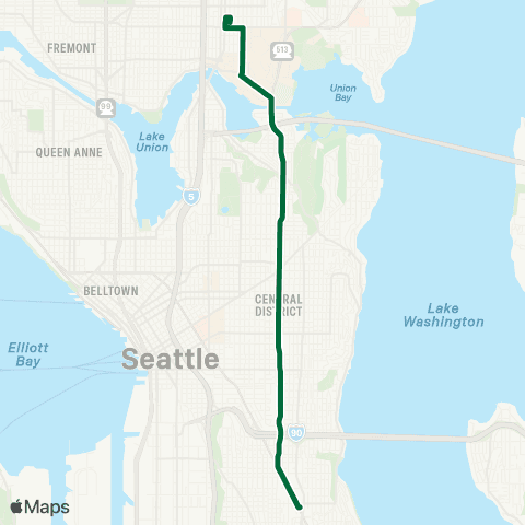 Metro Transit Mt Baker - University District map