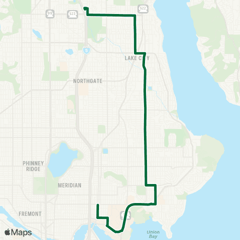 Metro Transit Lake City - University District map