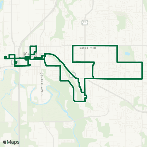 Metro Transit Downtown Kent - Kent East Hill map