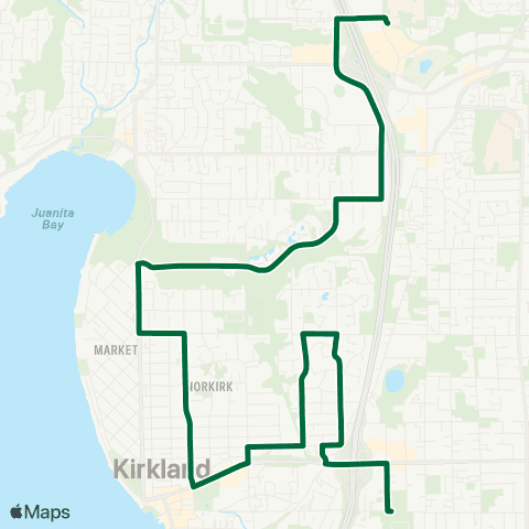Metro Transit Forbes Crk - Kirkland - LK Wa HS map