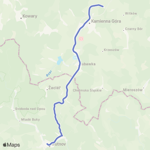 Koleje Dolnośląskie Sędzisław — Královec — Trutnov map