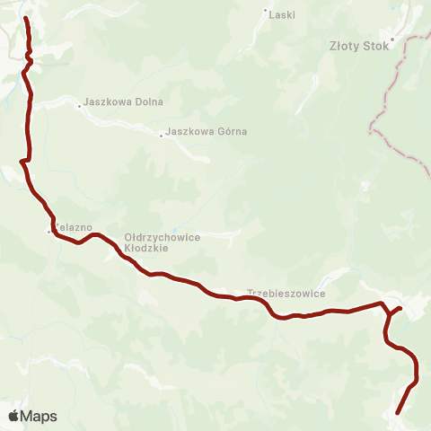 Koleje Dolnośląskie Kłodzko — Lądek-Zdrój — Stronie Śląskie map