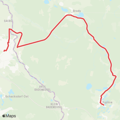Koleje Dolnośląskie Wrocław — Legnica — Żary — Forst (Zastępcza Komunikacja Autobusowa) map
