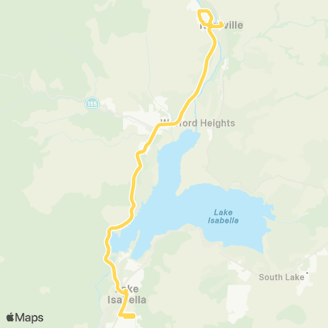 Kern Transit Kernville - Lake Isabella map