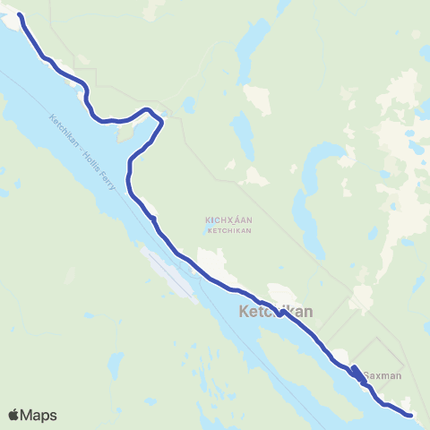 The Bus (Ketchikan Gateway Borough) Silver Line map