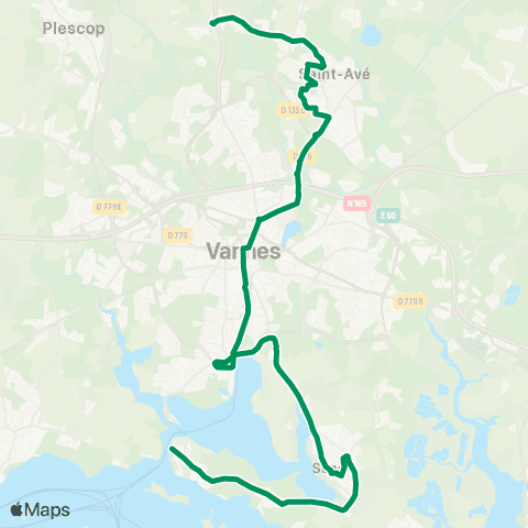 Kicéo St-Avé Le Dôme - Rép. - Séné Ajoncs map
