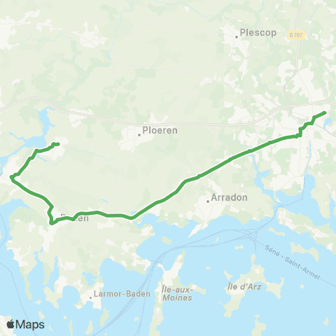 Kicéo Plougoumelen - Le Bono - Baden - Vannes map