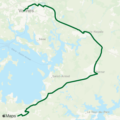 Kicéo Surzur - Vannes map