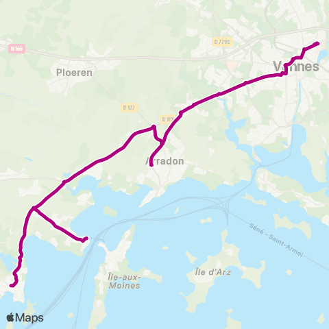 Kicéo Larmor Baden - Port-Blanc - Le Moustoir - Vannes map