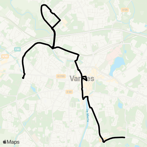 Kicéo Navettes Vannes map