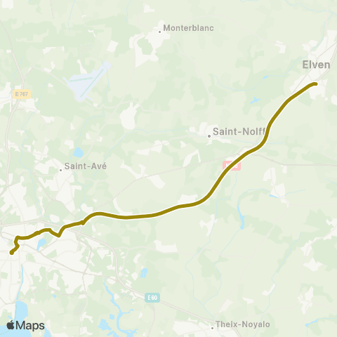 Kicéo Ploërmel - Malestroit - Vannes map