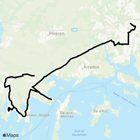 Kicéo Vannes Larmor-Baden map