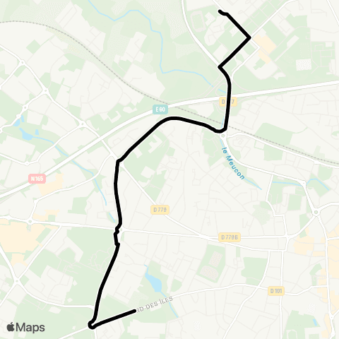 Kicéo Navettes Lycées Vannes map