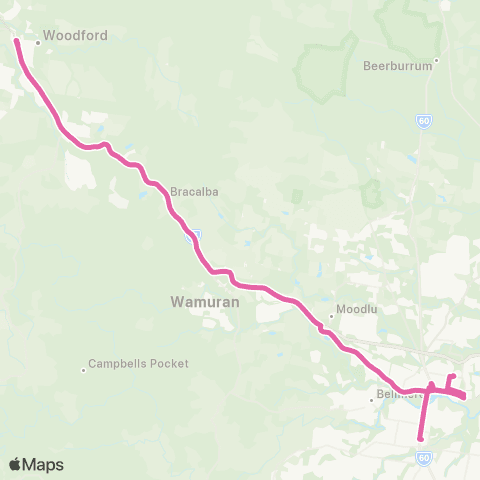 Translink Kilcoy Woodford - Morayfield map