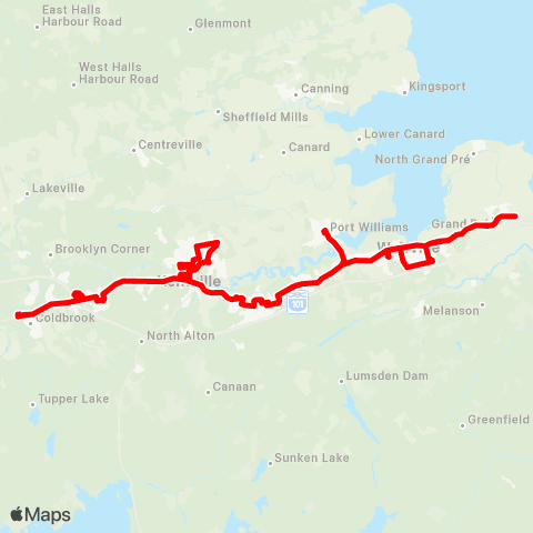 Kings Transit Route 2 map